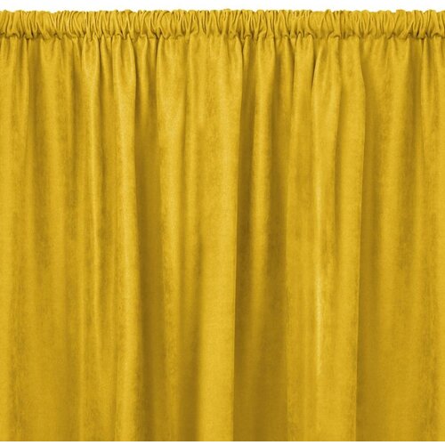  Curtain MILANA color mustard style classic 5 cm pole pocket chenille 560x175 HOMEDE Cene