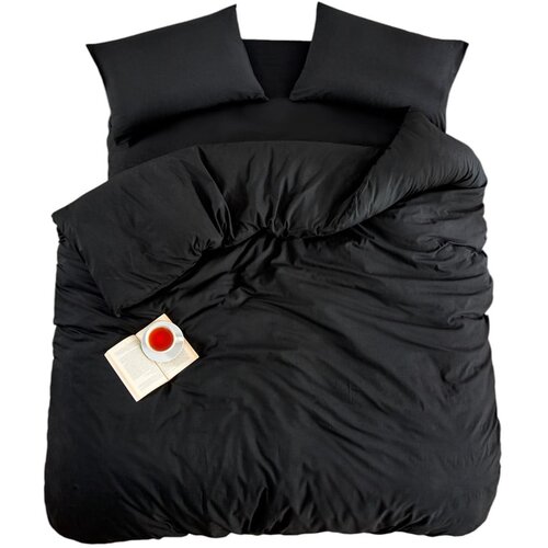 Mila Home Črna posteljnina za zakonsko posteljo/podalj&amp;scaron;ana z rjuho/4-delna 200x220 cm Classic &amp;ndash; Slike