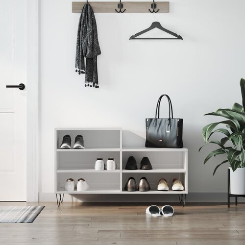 vidaXL Ormarić za cipele sjajni bijeli 102x36x60 cm konstruirano drvo Cijene