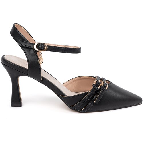 GOODIN Black pumps with open heel Cene