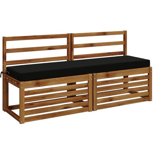  Jastučići za klupe - 2 dijela SOEST 2 kom. 100% poliester Crna - Crna 150 x 40 x 8 cm Poliester Cijene