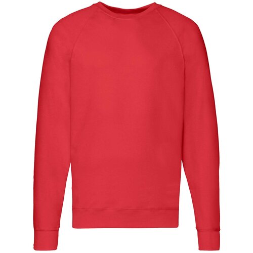 Fruit Of The Loom Czerwona bluza męska Lightweight Raglan Sweat Slike