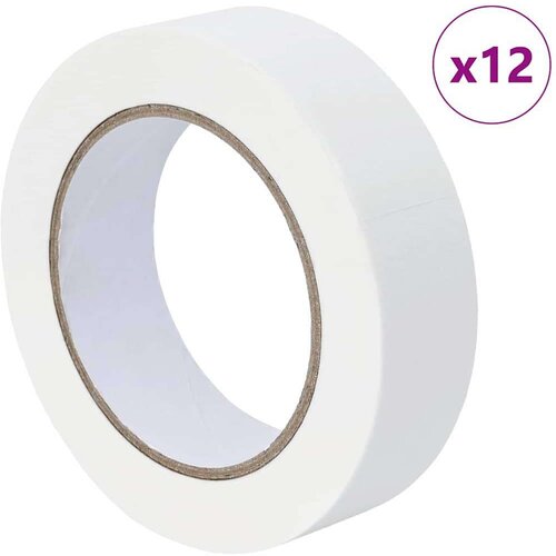 VidaXL Trake za maskiranje slikara 12 pcs Bijelo 30mm x 50m Papir Slike