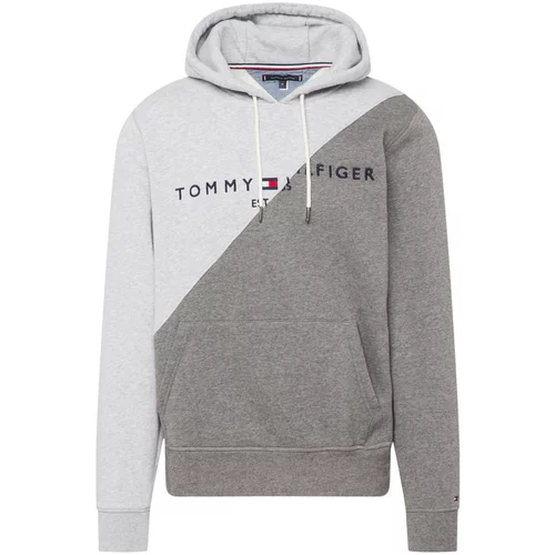 Tommy Remixed Sweater majica mornarsko plava / siva / siva melange / bijela