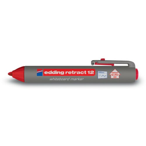 Edding marker za belu tablu E-12 retract 1,5-3mm crvena Slike