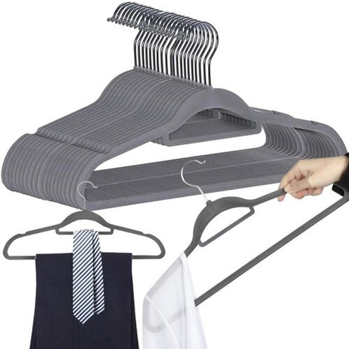 Ruhhy bar&amp;scaron;unaste vje&amp;scaron;alice za odjeću 45 cm, set 20 kom, sive Slike