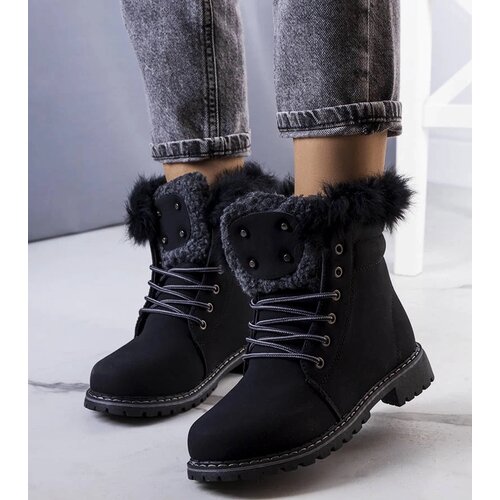 D/CEO Black wedge heeled boots Etylioo Cijene