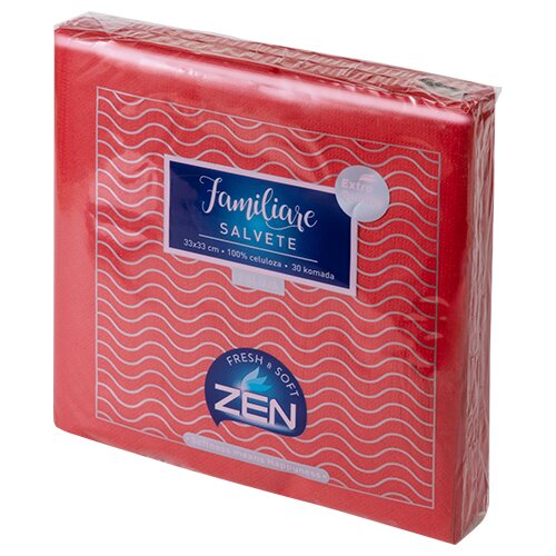 Zen Dvoslojne salvete Familiare 30/1 33X33 crvene Slike