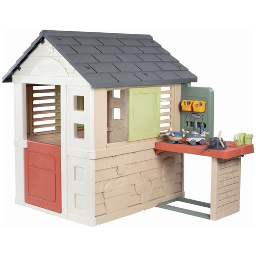 Smoby kuća Nature s radionicom- bež, 151 x 111 x 127 cm 7600810742 Cijene