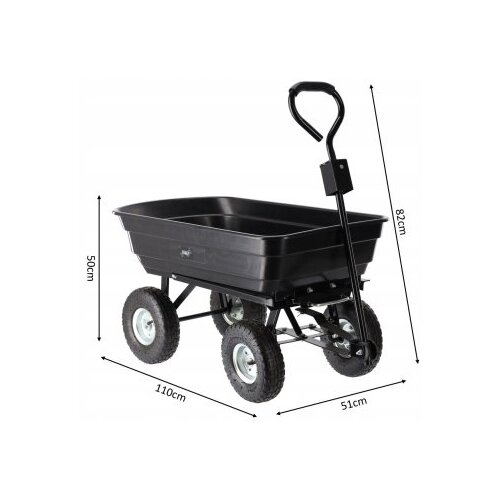 Chomik ba&amp;scaron;tenska/transportna kolica garden line, 300 kg, 75 l black Slike