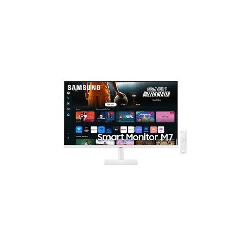 Samsung S32DM703UU Smart Monitor M7, 81 cm (32), VA, 4K UHD, WiFi, bel (LS32DM703UUXDU) - - 32 Slike
