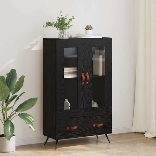  Highboard s ladicama Crni hrast 69,5 x 31 x 115 cm Cijene