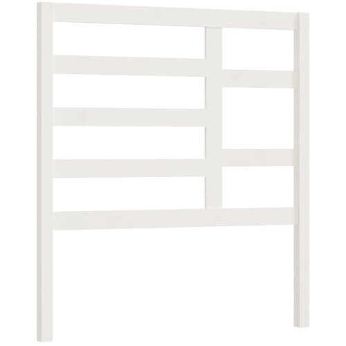 Maison Chic posteljno vzglavje - vzglavna omarica - nočna omarica belo 96x4x104 cm trdna borovina, (21705226) Slike