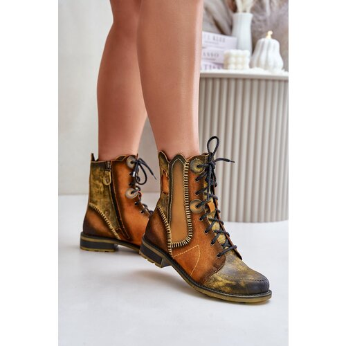 Maciejka Leather Women's Ankle Boots with Flat Heel Cijene