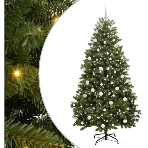  Umjetno božićno drvce 180 cm 300 LED lampica Topla bijela Slike