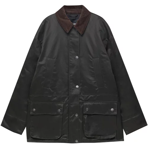 Pull&Bear Prehodna jakna rjava / črna
