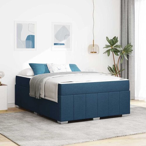 vidaXL Konstrukcija postelje Modra 140 x 200 cm blago Cene