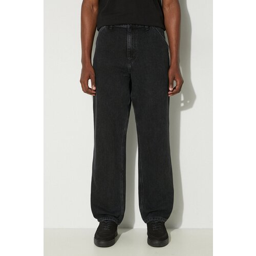 Carhartt WIP Single Knee Kavbojke black stone washed Slike