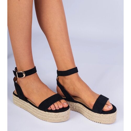 D/CEO marka niezdefiniowana Black espadrille sandals on a platform Kalesio Cijene