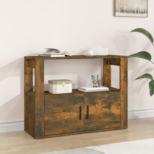 VidaXL Komoda boja dimljenog hrasta 80x30x60 cm od konstruiranog drva Slike