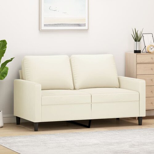  The Living Store Kavč dvosed krem 120 cm žamet - Dvosed, (21495087) Cene