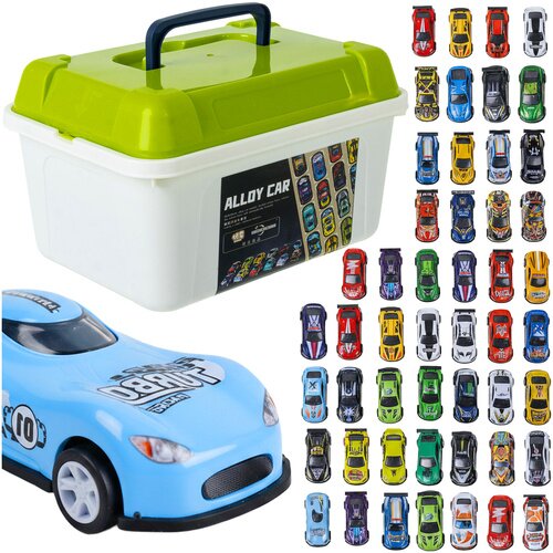  Set metalni automobili sa zama&amp;scaron;njakom + Kutija od 50 komada Slike