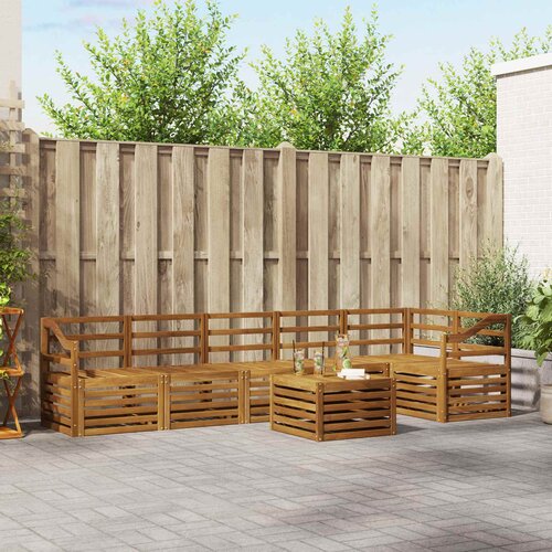  Set vanjskih sofa 7 kom. Prirodna Poliester Cene