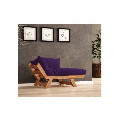 Hanah home vrtna sofa s jednim sjedištem i jastukom, tikovine i ljubičaste boje Cene