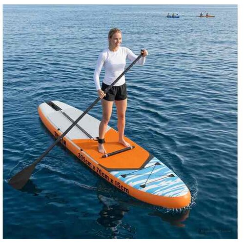 vidaXL SUP Daska s Mjestom 2-u-1 TRITON 305 x 76 x 15 cm Plava - Plava 305 x 76 x 15 cm Cene