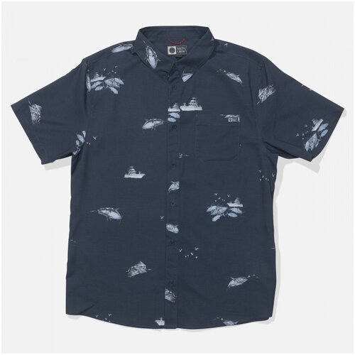 Salty Crew Srajce s kratkimi rokavi Breezer perf button up Modra Cene