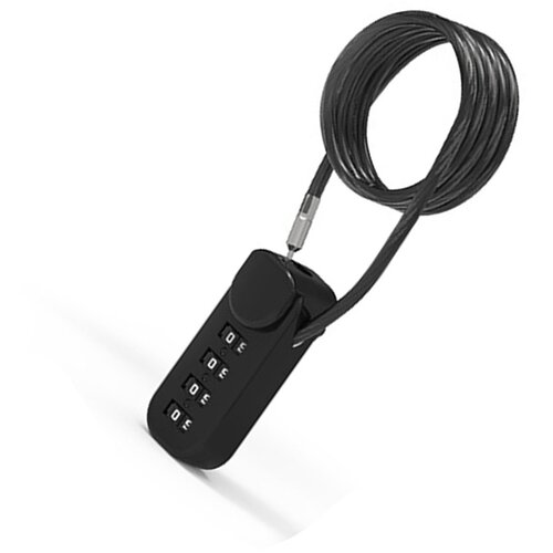 INF 60cm Kombinirana Kabelska Ključavnica - 4-Mestna Ponastavljiva Ključavnica za Prtljago Black, (5000240648) Cene
