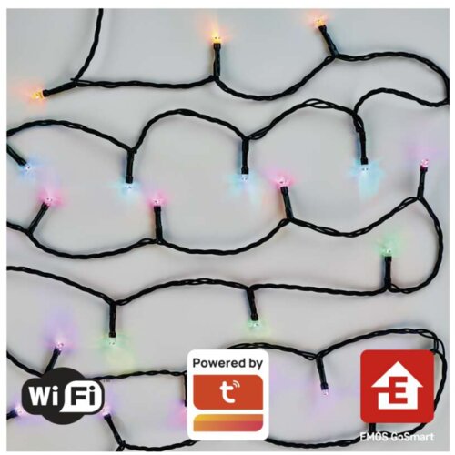 Emos lighting Božična veriga EMOS GoSmart LED 240, 24 m, zunanja in notranja, RGB, programi, časovnik Slike