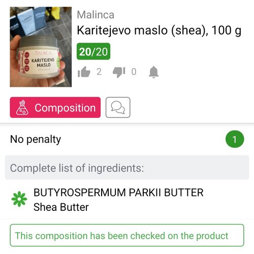 Malinca karitejevo maslo (shea) bio 60g Slike