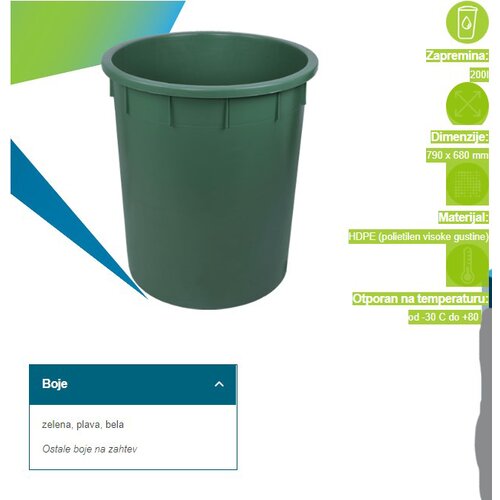  Kaca 200l sa poklopcem Cene