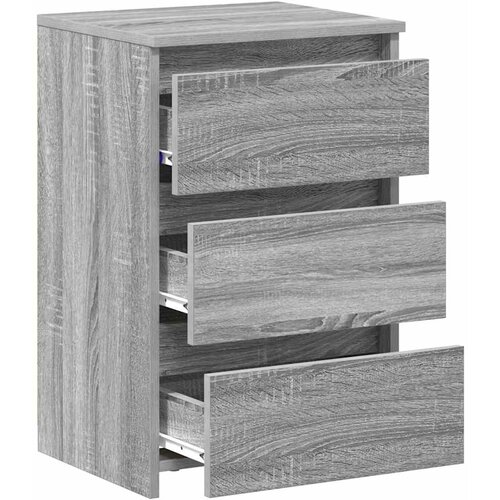  Noćni ormarići 2 kom sivi hrast 40x35x62,5 cm konstruirano drvo Slike