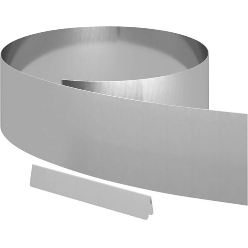 vidaXL Robovi trave 4 pcs srebrna 450 x 0.05 x 15 cm Cinkana jeklena, (5000157836) Cene