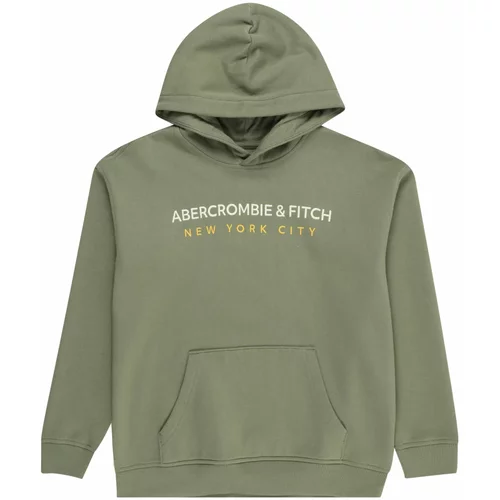 Abercrombie & Fitch Sweater majica zelena / svijetlonarančasta / bijela