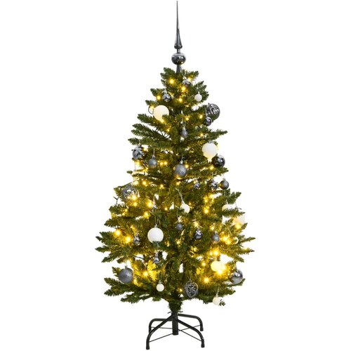 vidaXL Umjetno božićno drvce 150 LED sa šarkama i kuglicama 150 cm Cijene