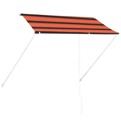 vidaXL Zložljiva tenda 250x150 cm oranžna in rjava