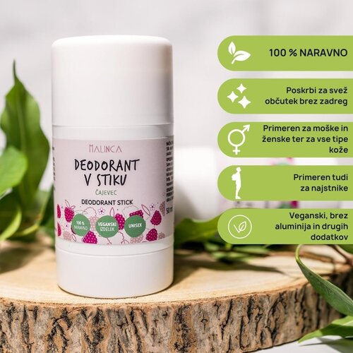 Malinca naravni deodorant čajevec in tangerina 50 ml Cene