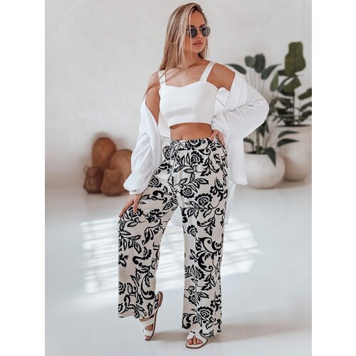 DStreet Spodnie damskie wide leg w kwiaty LOVEGARDEN czarne Cene