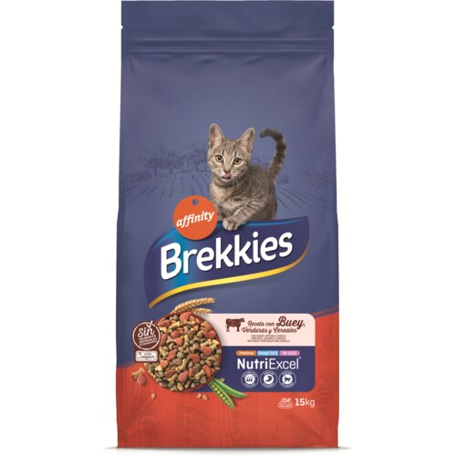Brekkies suva hrana za mačke govedina i povrće,15 kg Cene