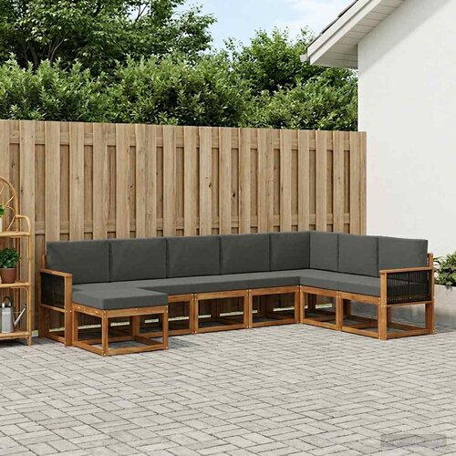  Set vanjskih sofa 8 pcs Prirodna i antracit 306 x 187,5 x 73 cm Cene