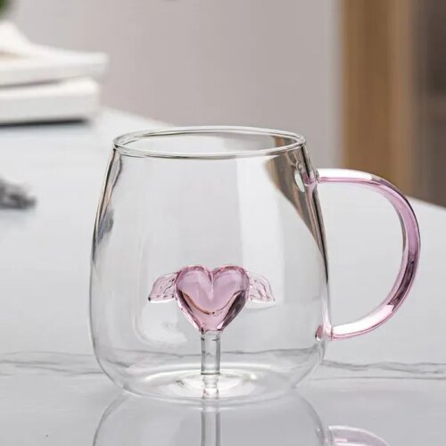 CUTE&amp;amp;COOL HOME staklena &amp;scaron;olja sa srcem, 400ml Slike