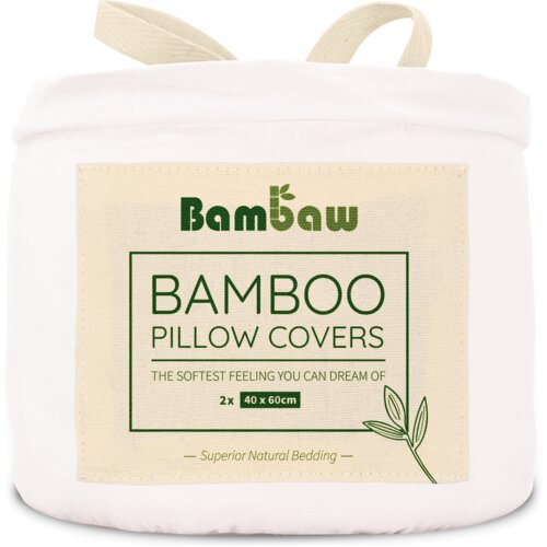 Bambaw Prevleke za blazine iz bambusa 40 x 60 cm, 2-​delni set - White Cene