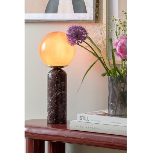 Leitmotiv Bordo rdeča marmorna namizna svetilka (vi&amp;scaron;ina 38 cm) Lazio Sphere &amp;ndash; Slike