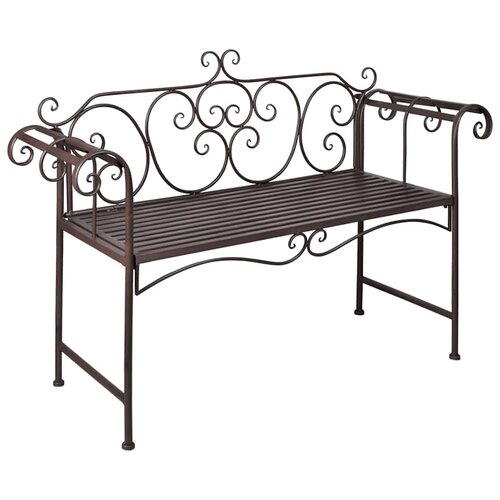 vidaXL vrtna klop 132 cm jeklo antično rjava Cene
