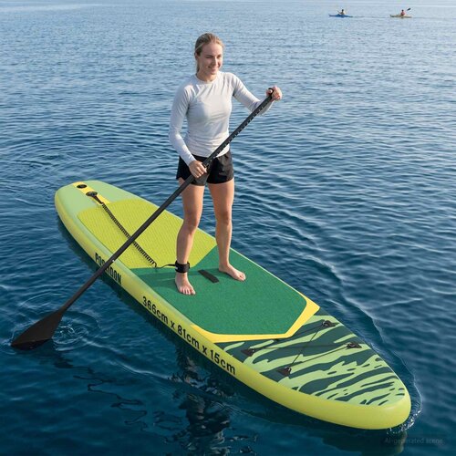  Inflatable Stand Up Paddle Board POSEIDON 366 x 81 x 15 cm za Slike