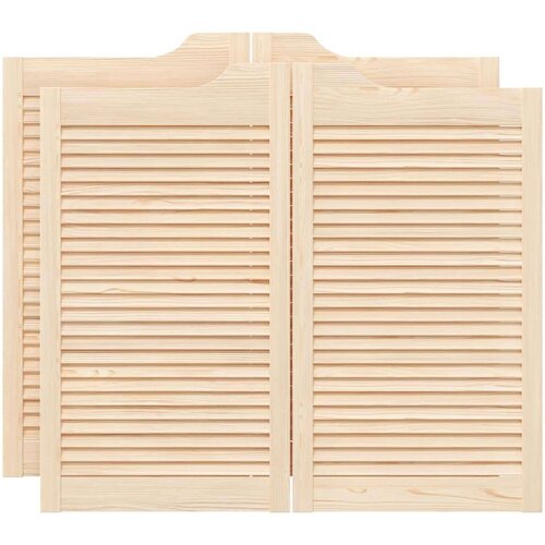 vidaXL Swing Doors Louvred Design 2-Pair 90x100 cm masivni les bor Cene
