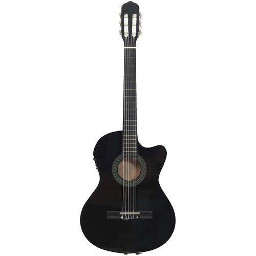  Klasična gitara Western s ujednačivačem i 6 žica crna Slike